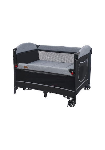 Mamma Ultimate Anne Yanı Organizerli Dönenceli Park Yatak Beşik 70 X 110 Cm. Grı