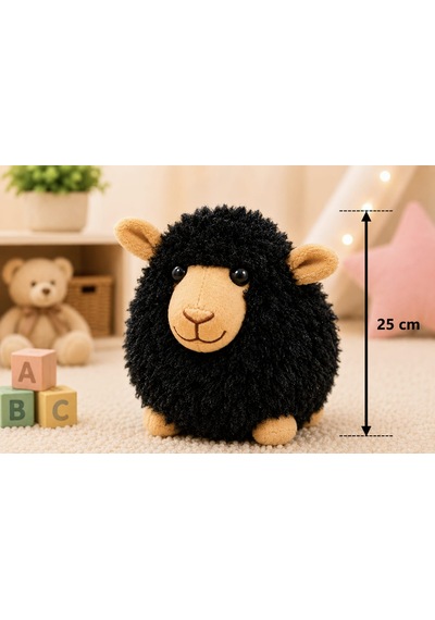 Peluş Kuzu 25cm Siyah