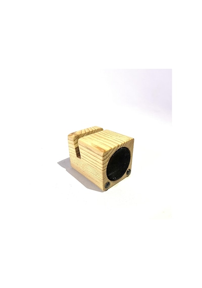 AHŞAP TELEFON TUTUCU  HOPARLÖR (VERNİKLİ)