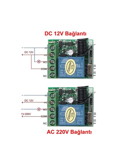 433mhz Rf 1 Uyumlu Kanal Modül Dc 12v Kablosuz Pompa Fan Lamba Perde Akıllı Ev Garaj Bariyer Kapı