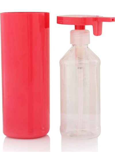 Soft Pembe Şeffaf Akrilik Sıvı Sabunluk 250 Ml Pembe