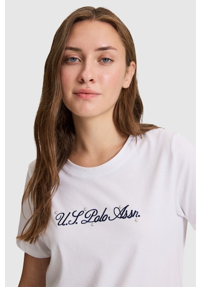 U.S. Polo Assn. U.s. Polo Assn. Kadın Beyaz Tişört 50323463-vr013