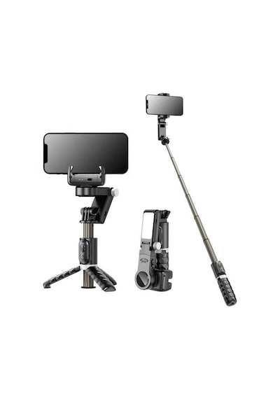 360 Akıllı Gimbal Telefon Tutucu Işıklı Bluetooth Kumandalı Selfie Tripodu