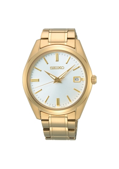 Seiko Sur314p Time Saat Garantili Safir Çizilmez Cam 10 Atm Su Geçirmezlik Altın Renk Erkek Kol Saati Altın