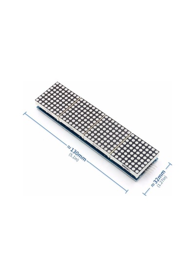 Max7219 4 Adet 8x8 64 Nokta Led Matrix Modül Dot Matrix 5v Ortak Katot Led Ekran Saat