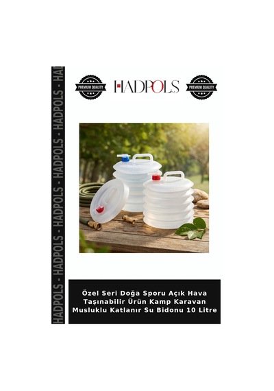 Özel Seri Doğa Sporu Açık Hava Taşınabilir Ürün Kamp Karavan Musluklu Katlanır Su Bidonu 10 Litre Çok Renkli