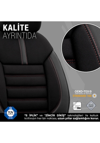 Otom Limited Design Ekstra Destekli Oto Koltuk Kılıfı