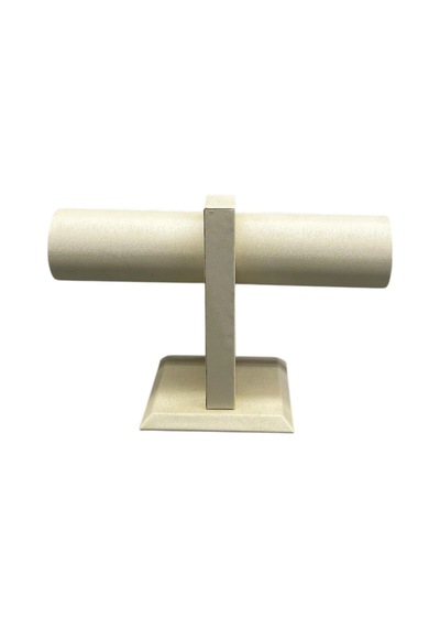 İmera Deri Kumaş Krem Renk Boy 15 Cm En 23 Cm Tekli T Model Bilezik Sergileme Krem