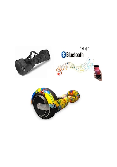 Citymate Hoverboard 6.5 inch Elektrikli Kaykay Scooter Full Ledli Bluetooth Hoparlörlü Çanta Hediye D08