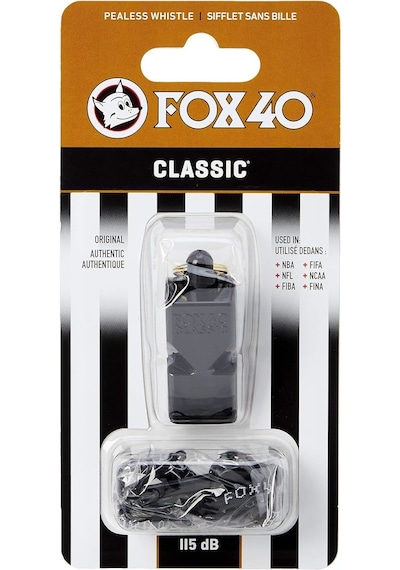 Fox40 Classic Official İpli Düdük Siyah Çok Renkli