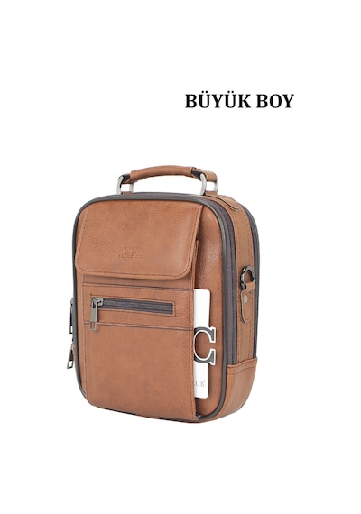 Case Club Büyük Boy Kasalı Erkek El ve Omuz Çantası Su Geçirmez Dış Yüzey