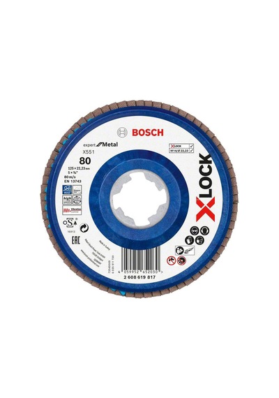 Tr X-lock Flap Disk 125 Mm 80 Kum Plastik Taban X551 2608619817