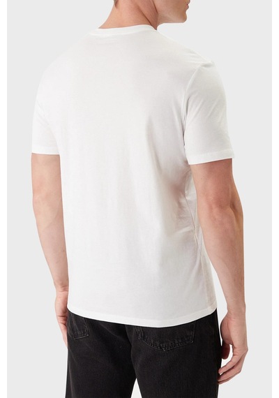 Calvin Klein Ss 30s Micro Monologo Graphic Parlak Beyaz T-shirt-13083 Beyaz