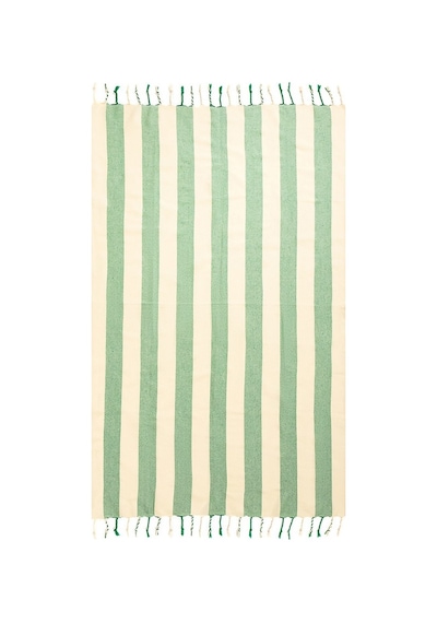 Mulberry Striped Peştemal Banyo Havlusu Plaj Havlusu Yeşil