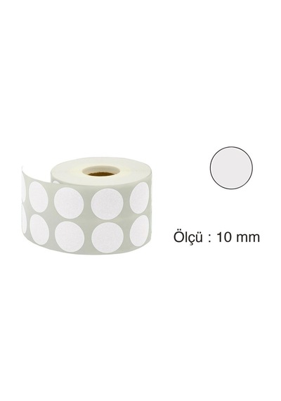 Tanex Nokta Etiket 10 MM 5000 Adet Gri