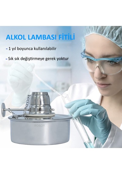 Borox Çelik Spirit Burner Alkol Lambası 150 ML