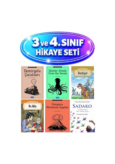 3 Ve 4.sınıf Okuma Seti 6 Kitap Sadako Ve Kağıttan Bin Turna Kuşu Demiryolu Çocuklarıdünyanın Merkezine Seyahat