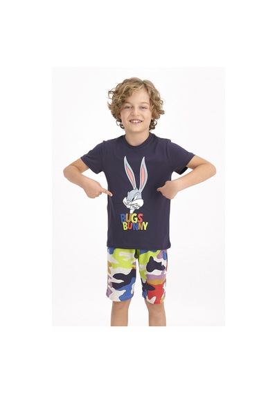 Bugs Bunny Lisanslı Antrasit Erkek Çocuk Bermuda Takım