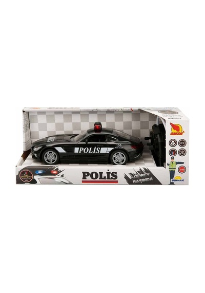 20357 Uzaktan Kumandalı Suncon Işıklı Polis Arabası 21 Cm Çok Renkli