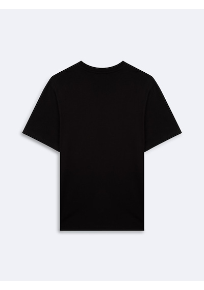 LTB Minimal Baskılı Relaxed Siyah T-shırt
