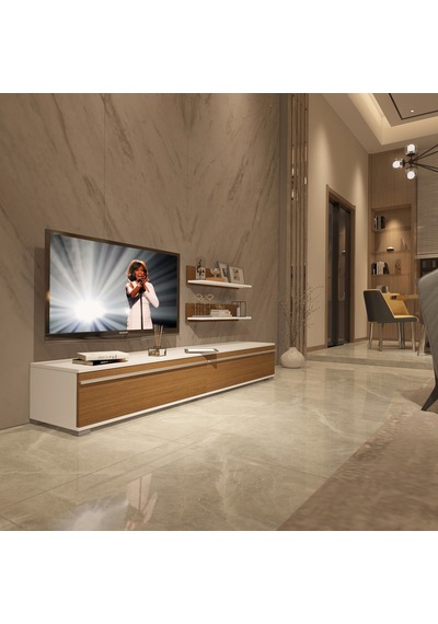 Decoraktiv Eko 4 Mdf Std Tv Ünitesi Tv Sehpası Beyaz - Ceviz