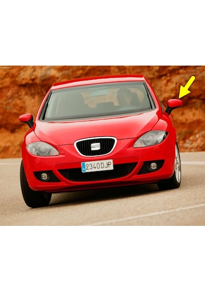 Seat Leon MK2 2006-2009 Sol Yan Dış Ayna Üst Kapağı 1P0857537