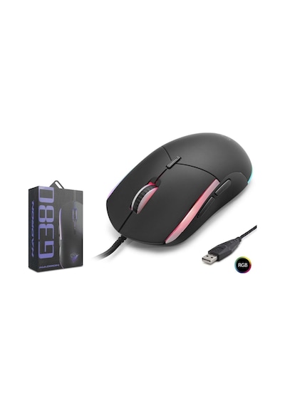 Hadron G380 3600dpi Rgb Ledli 1.50mt Usb Kablolu Oyuncu Mouse - Siyah G380