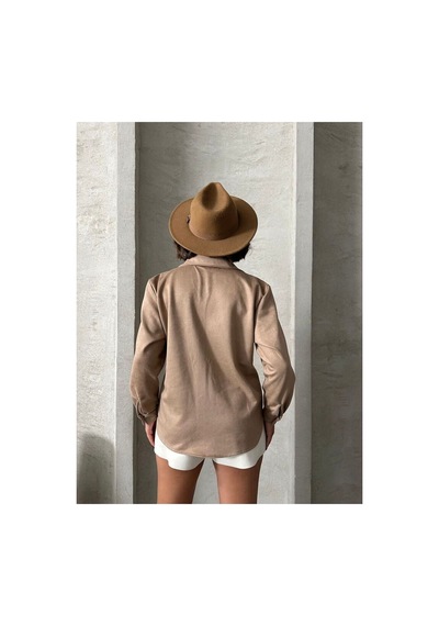 Verymoda Süet Gömlek - F1517 VİZON