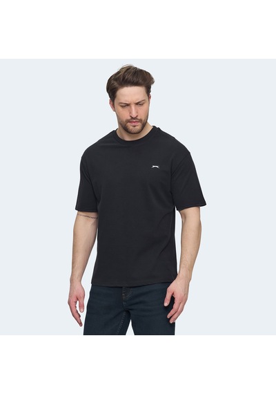 Slazenger VELLAMO Erkek Oversıze Siyah Tişört