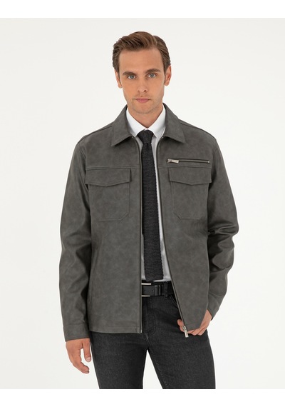Pierre Cardin Erkek Antrasit Deri Mont-kaban 50300561-070 Antrasit