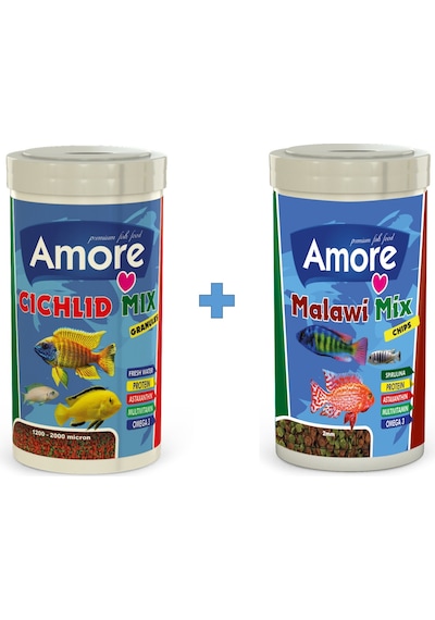 Malawi ve Cichlid Mix 500ml Akvaryum Balık Yemi