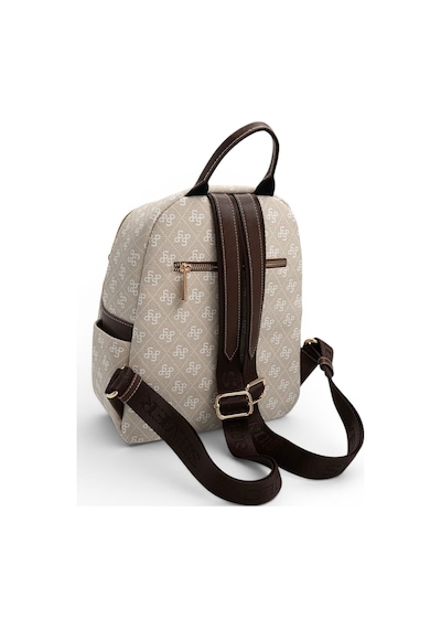 Silver Polo Taş - Kahve Monogram Kadın Sırt Çantası Sp906