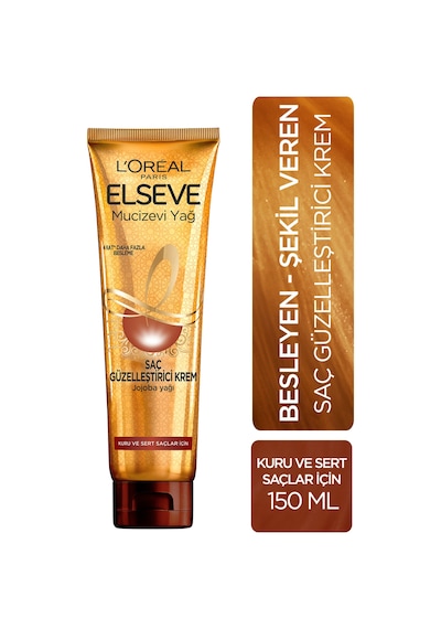 Elseve Mucizevi Yağ Kuru Saçlar için Güzelleştirici Bakım Kremi 150 ML