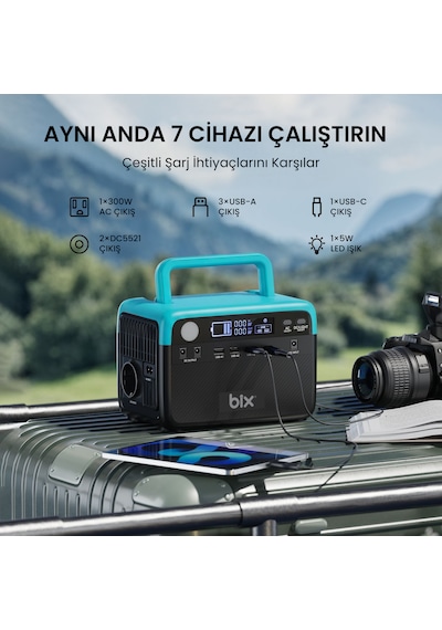 Bix Ps60k 192wh 300w 230v 50hz Taşınabilir Güç İstasyonu
