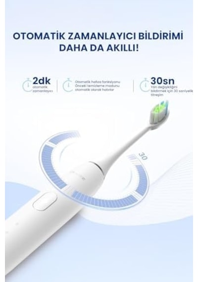 Smart Sonic Elektrikli Şarjlı Diş Fırçası 180 Gün Şarj Süresi Lacivert