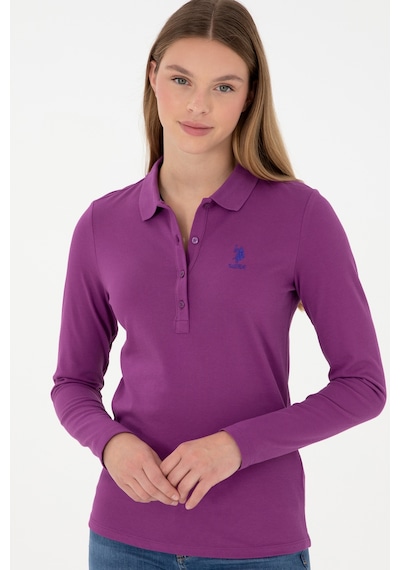 U.S. Polo Assn. Kadın Menekşe Basic Polo Yaka Sweatshirt 50297906-VR037