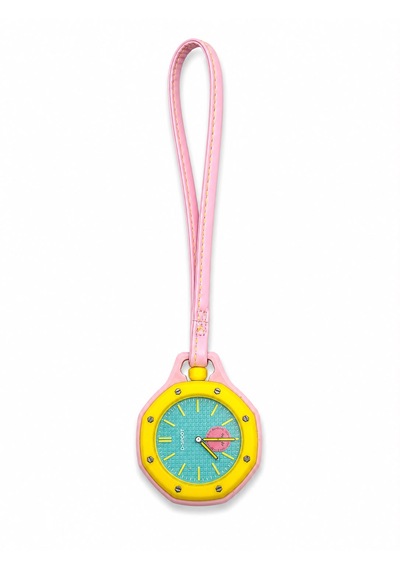 Duostyle 2'si 1 Arada Analog Kol Saati Ve Çanta Saati Silikon Kordonlu Unisex Pembe