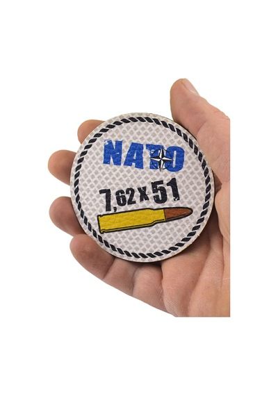 Nato 762 X 51 - Cırt - Patch - Peç - Arma - 8 Cm Gri