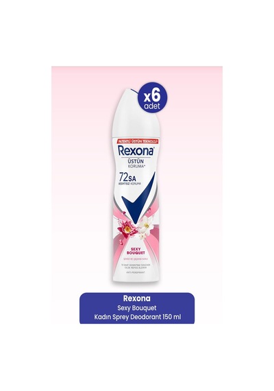 Rexona Sexy Bouquet 72 Saat Kadın Sprey Deodorant 6 x 150 ML