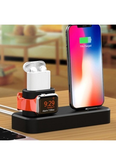 3In1 Apple Uyumlu iPhone+Iwatch+Ipods Silikon Şarj Standı Telefon Tutucu (502868842)