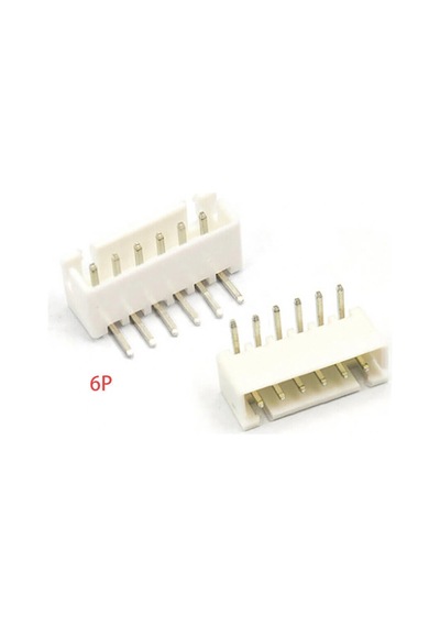 6 Pin Jst-xh 2.54 Tunik Konnektör Erkek Eğik 90