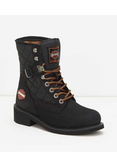 Harley Davidson 025g100078 New Worker Deri Postal Kadın Bot Siyah