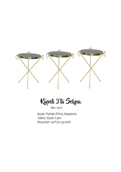 Zigon Brc Küpe Model Sehpa Metal Bakır Roza Renk Ayak Kırılmaz Cam Tabla El Yapım