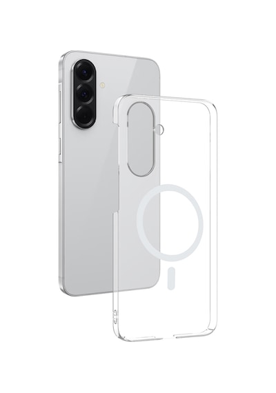Samsung Uyumlu Galaxy A36 Kılıf Kablosuz Şarj Ve Magsafe Destekli Slimsafe Premium Sert Pc Silikon Kapak Şeffaf