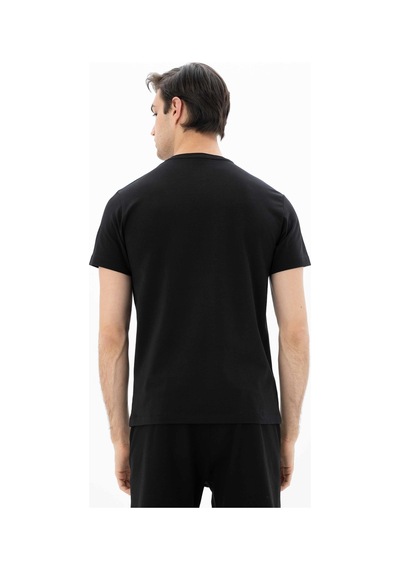 AR-MA Arma Erkek Slim Fit Bisiklet Yaka Tişört Y25344452001 Siyah