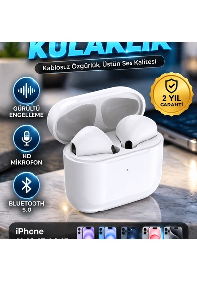 İphone 11 12 13 14 15 Uyumlu Tws Bluetooth 5.0 Kulaklık Gürültü Engelleme Ve Hd Mikrofon 00