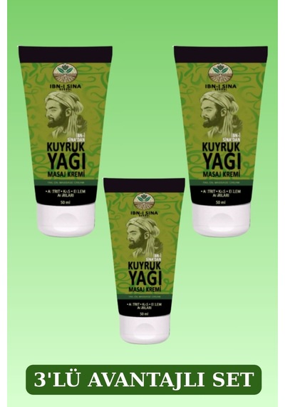 Ibn-ı Sina Kuyruk Yağı Masaj Kremi 50ml X 3 Adet