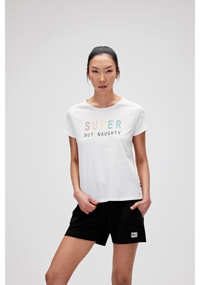 Bad Bear Super Tee Kadın Tişört 21.03.07.009Off-White Beyaz