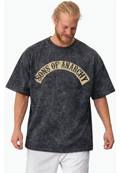 Sons Of Anarchy Rock Metal Müzik Grubu Baskılı Unisex Oversize Vi Siyah