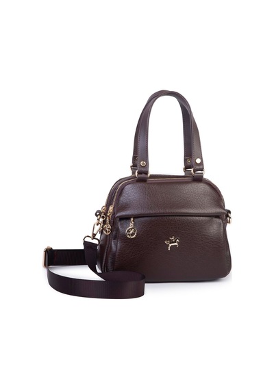 Nas Bag Kadın Çok Gözlü El Omuz Ve Çapraz Çantası 25x20 Cm Kahve Victoria